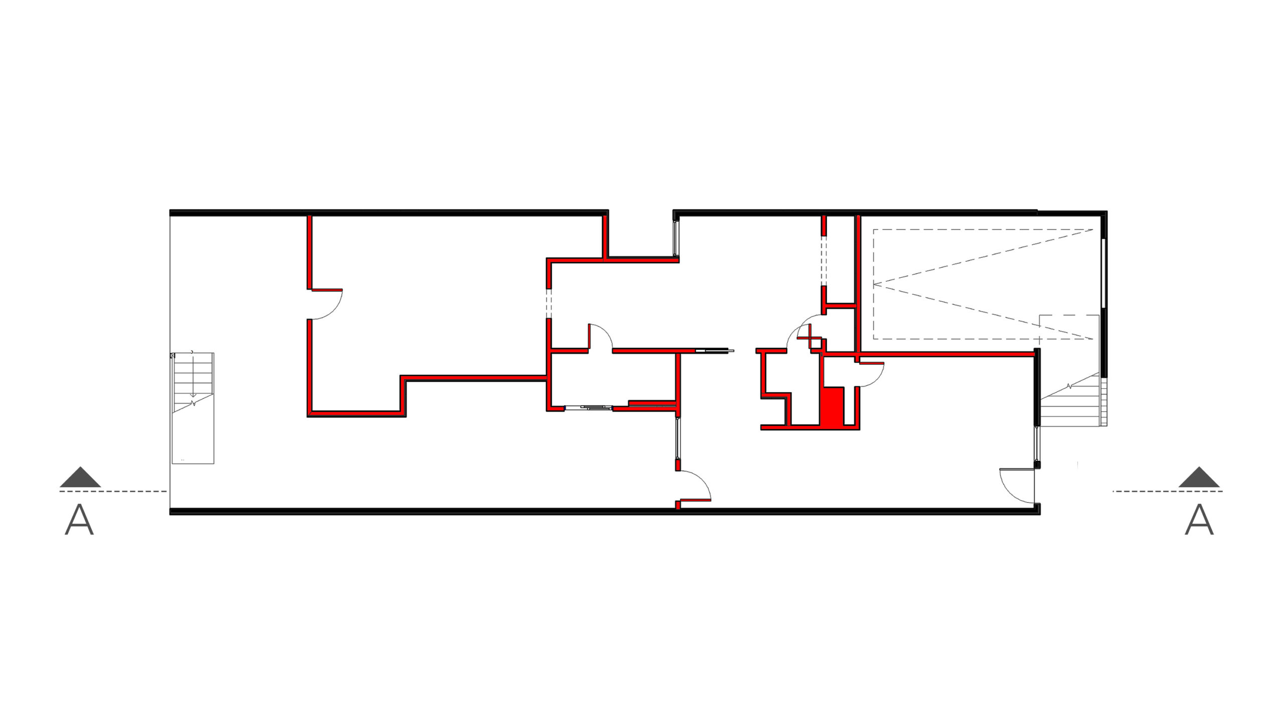 Demolition Lower Level Floor Plan